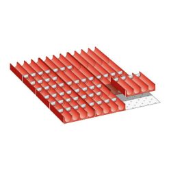 Einteilungs-Set für Schubladenmaße 459 x 612 mm, Mulden, 12 Muldenteile, 50 Muldenwände LISTA