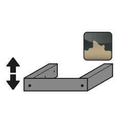 Justiervorrichtung, inkl. Sockelblende, für Gefahrstoffschrank 2-türig, Breite 900 mm asecos