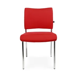 Topstar® Besucherstuhl Classic mit Polster-Rückenlehne + 4 Fuss Gestell, rot