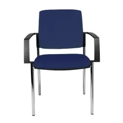 Topstar® Besucherstuhl BtoB 10 mit Polster-Rückenlehne + 4 Fuss Gestell + Armlehen, royalblau