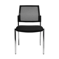 Topstar® Besucherstuhl BtoB 10 mit Netz-Rückenlehne + 4 Fuss Gestell, schwarz