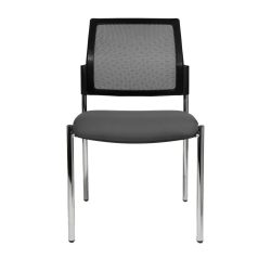 Topstar® Besucherstuhl BtoB 10 mit Netz-Rückenlehne + 4 Fuss Gestell, anthrazit