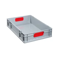 Allit Eurobox, mit roten Griffmulden, HxBxT 120 x 600 x 400 mm, 23 Liter