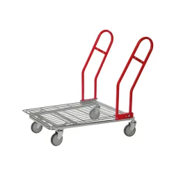 C+C Transportwagen, Tragfähigkeit 200 kg, 2 Schiebebügel, mit Maschenboden Kongamek
