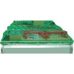 Containernetz L.6xB.3,5 m, S.3mm Polypropylen, grün Maschw.45mm