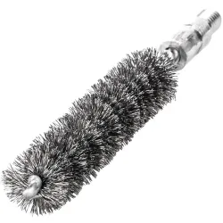 Rohrbürste L.115mm D.18mm VA-Stahldraht gewellt Besatz-L.80mm LESSMANN