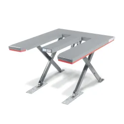 FLEXLIFT Flach-Scheren-Hubtisch, E-förmig, TK 900 kg, Plattform à 1.300 x 1.150 mm, 400 V