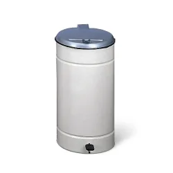 VAR® Tret-Abfallsammler Euro-Pedal, 60 Liter, Korpus grau, Deckel silber