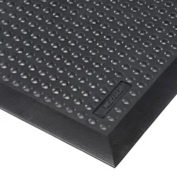 Arbeitsplatzmatte Skystep ESD, genoppt, schwarz, LxBxH 1200 x 900 x 13 mm NOTRAX