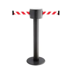 Gurtpfosten RS-Guidesystems GLAD 85 schwarz, Gurtbänder rot/weiss