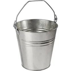 Eimer 12,5l Stahlblech, verz.silber D.300mm H.300mm