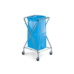 Abfallsammler Chrom III, klappbar, quadratischer Halterahmen für 120-Liter-Abfallsack