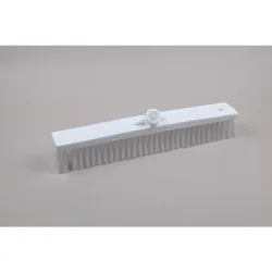 Hygiene-Saalbesen, Kunststoff, dt. Gewinde, Polyesterborsten 0.25, weich, 450 mm, transparent