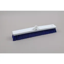 Hygiene-Saalbesen, Kunststoff, dt. Gewinde, Polyesterborsten 0.25, weich, 450 mm, blau