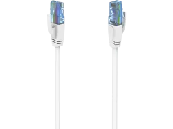 HAMA 00200676 - Netzwerkkabel, 5 m, Cat-6A, 10 Gbit/s, Weiss
