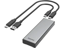 HAMA 200764 USB Festplattengehäuse, Silber