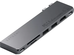 Satechi - Usb-c Hub, Dual USB-C Hub für M1/M2 MBP (ab 2021/MBP 2017-2020), Space Grau