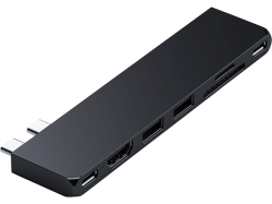 Satechi - Dual USB-C Pro Hub Slim, Schwarz, One Size