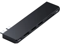 Satechi - Dual USB-C Pro Hub Slim, Schwarz, One Size