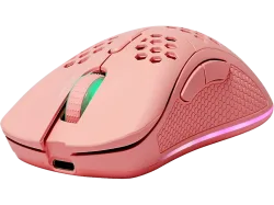 DELTACO - Gaming-Maus, Lightweight Gaming Mouse,RGB, Pink