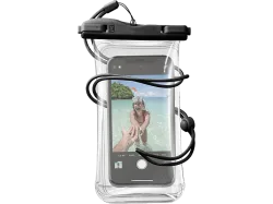 Cellularline Fenstertasche Universal Universal Transparent, Schwarz Mit Handschlaufe, Mit Umhängeschlaufe, Wasserdicht