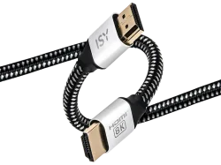ISY IHD 5000-1 Ultra High-Speed 8k HDMI-Kabel, Schwarz/Weiss