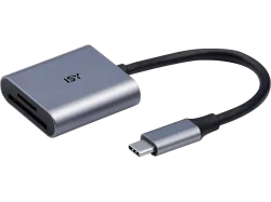 ISY ICR-5000 - USB-C 2-in-1 Kartenleser (Silber)
