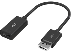 ISY IDP 2000 - DisplayPort auf HDMI Adapter (Schwarz)