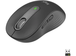 Logitech Signature M650 Maus Funk, Bluetooth® Rechtshänder Größe: M Optisch Graphite 5 Tasten 4000 dpi