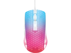 DELTACO Ultralight Gaming Mouse, RGB GAM-144-W Semi-Transparent, WM87,White