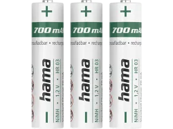 HAMA 223526 AAA NiMH 700 mAh 3 Stück - Akku (Silber)