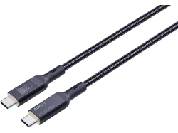 AUKEY Cable USB-C-to-C,LCD Display CB-MCC101 1.0m,Nylon Braided,100W,Bl.
