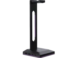 ISY IGS-7000 - RGB-Gaming-Headset-Ständer mit USB-Hub (Schwarz)