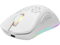 DELTACO - Gaming-Maus, Lightweight Gaming Mouse,RGB, Weiss