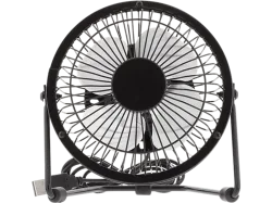DELTACO FT-750 - USB-Tischventilator (Schwarz)