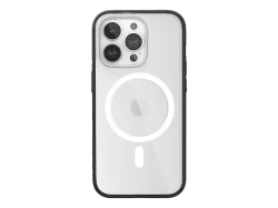 WOODCESSORIES Clear Case Magsafe, Backcover, Apple, iPhone 15 Pro, Schwarz/Transparent