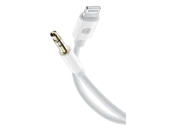 MUSIC SOUND AUX AUDIO zu Lightning - Audiokabel (Weiss)