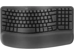 Logitech Wave Keys Ergo - GRAPHITE - CH Kabellose Tastatur 920-012289 – Tastatur/Keyboard – grafit