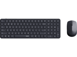Rapoo - Kabellose Tastatur, 9310M Ultraslim Deskset, Black