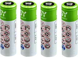 ISY NiMH AA 2300 mAh - Wiederaufladbare Batterien (Weiss/Grün)