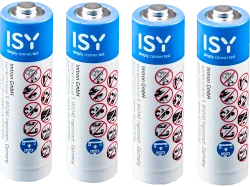 ISY 4x Alkaline AA/LR06 - Mignonbatterien (Weiss/Blau)