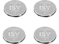 ISY CR2032 3V Lithium 4 Stück - Knopfzellen (Silber)