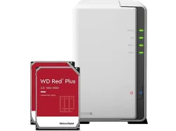 SYNOLOGY DS223j - Mit Festplatte (HDD, 4 TB, Weiss)