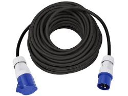 Max Hauri 162413 Strom Verlängerungskabel 16 A Blau, Schwarz 15.00 m H07RN-F 3G 1,5 mm²