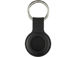 hama 00215626 Schlüsselanhänger Fantastic Feel für Apple AirTag, Silikon-Look, Schwarz