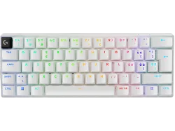 LOGITECH PRO X 60 LIGHTSPEED (Tactile) - Gaming Tastatur, Kabellos (2.4 GHz LIGHTSPEED, Bluetooth®) und Kabelgebunden (USB), QWERTZ, 60%, Weiss
