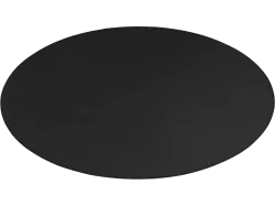 DELTACO Floorpad, round, Black GAM-125 1100x1100x3 mm
