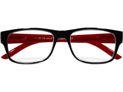 HAMA 96209 +3.0 dpt - Lesebrille (Schwarz/Rot)