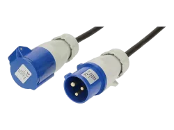 Max Hauri 165376 Strom Verlängerungskabel 16 A Blau, Schwarz 25 m H07RN-F 3G 1,5 mm² UV-Beständig, Ölbeständig,