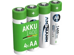 ANSMANN Mignon AA Ni-MH 1300 mAh 4 Stück - Akku